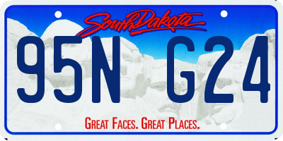 SD license plate 95NG24