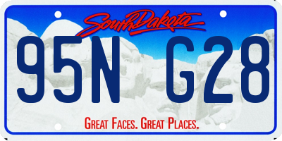 SD license plate 95NG28