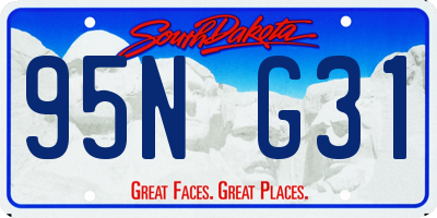 SD license plate 95NG31