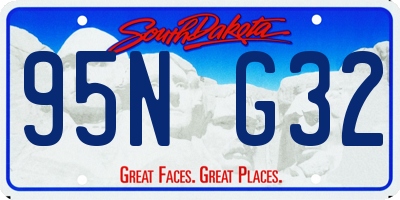 SD license plate 95NG32