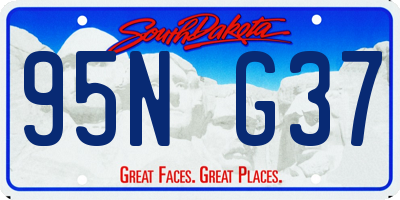 SD license plate 95NG37