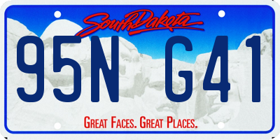 SD license plate 95NG41