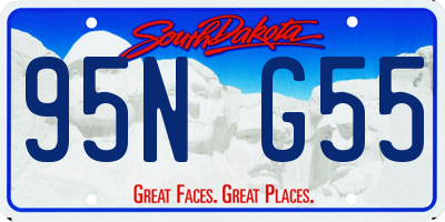 SD license plate 95NG55
