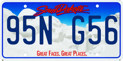 SD license plate 95NG56