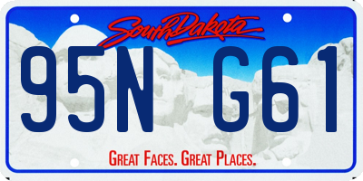 SD license plate 95NG61