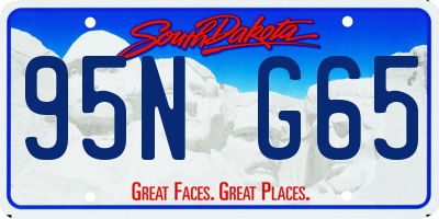 SD license plate 95NG65