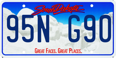 SD license plate 95NG90