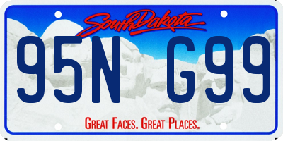 SD license plate 95NG99