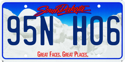 SD license plate 95NH06