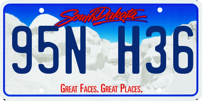 SD license plate 95NH36