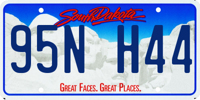 SD license plate 95NH44
