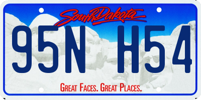 SD license plate 95NH54
