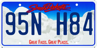 SD license plate 95NH84