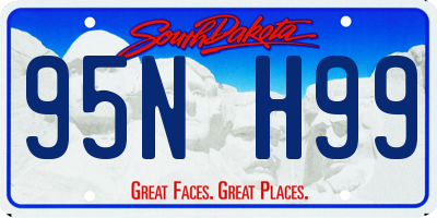 SD license plate 95NH99