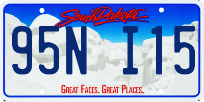 SD license plate 95NI15