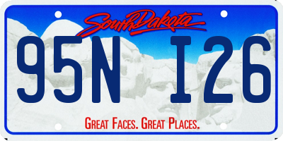 SD license plate 95NI26