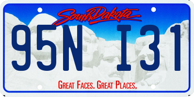 SD license plate 95NI31
