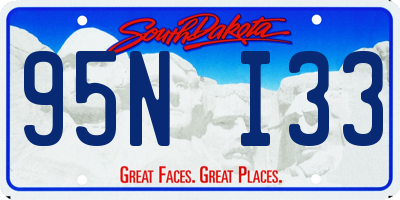 SD license plate 95NI33