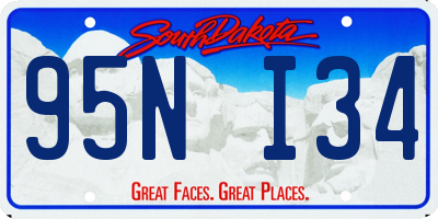 SD license plate 95NI34