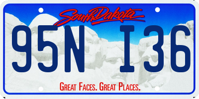 SD license plate 95NI36
