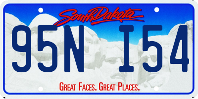SD license plate 95NI54