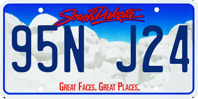 SD license plate 95NJ24