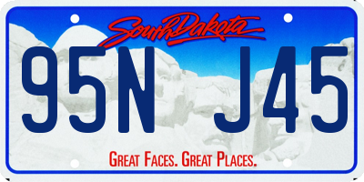 SD license plate 95NJ45