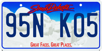 SD license plate 95NK05