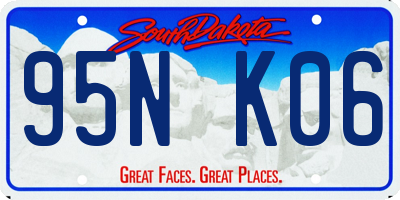 SD license plate 95NK06
