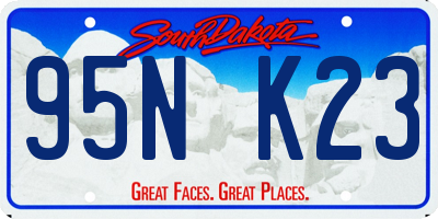 SD license plate 95NK23