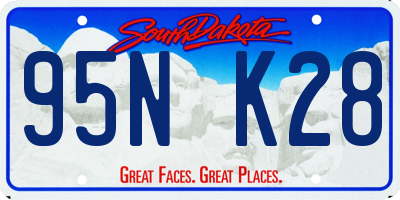 SD license plate 95NK28