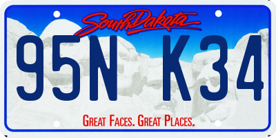 SD license plate 95NK34