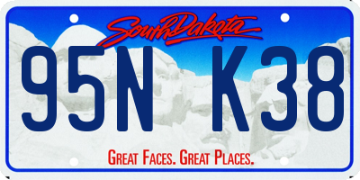 SD license plate 95NK38