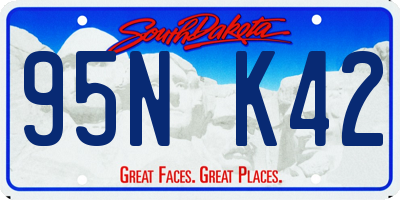 SD license plate 95NK42