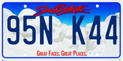 SD license plate 95NK44