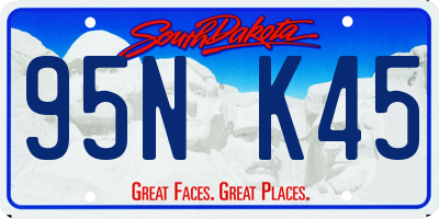 SD license plate 95NK45