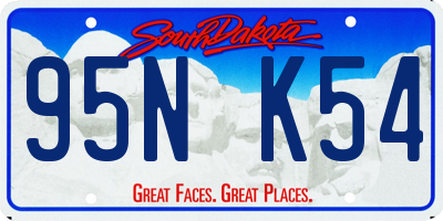 SD license plate 95NK54