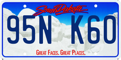 SD license plate 95NK60