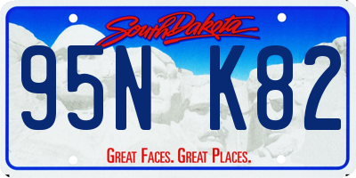 SD license plate 95NK82