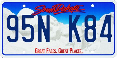 SD license plate 95NK84