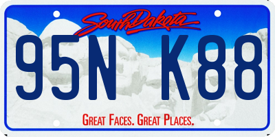 SD license plate 95NK88