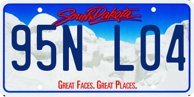 SD license plate 95NL04