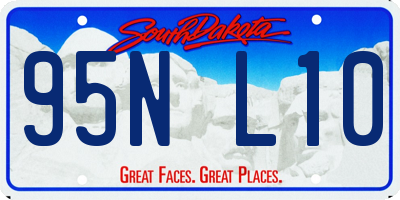 SD license plate 95NL10