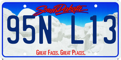 SD license plate 95NL13