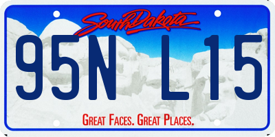 SD license plate 95NL15