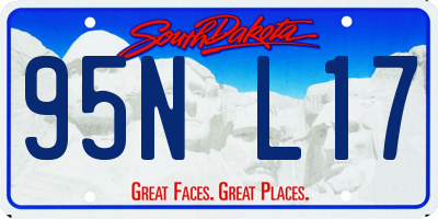 SD license plate 95NL17