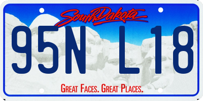 SD license plate 95NL18