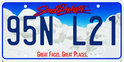 SD license plate 95NL21