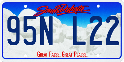 SD license plate 95NL22