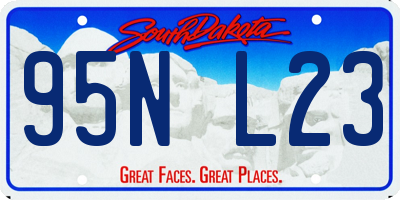SD license plate 95NL23